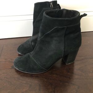 Toms Black Suede Booties